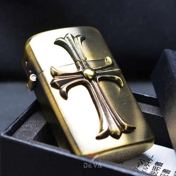 Bật Lửa Ronson Ốp Emblem Cây Thánh Giá R12