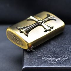 Bật Lửa Ronson Ốp Emblem Cây Thánh Giá R12