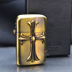 Bật Lửa Ronson Ốp Emblem Cây Thánh Giá R12