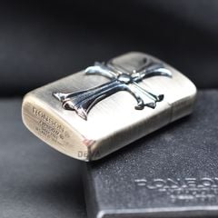 Bật Lửa Ronson Ốp Emblem Cây Thánh Giá R12