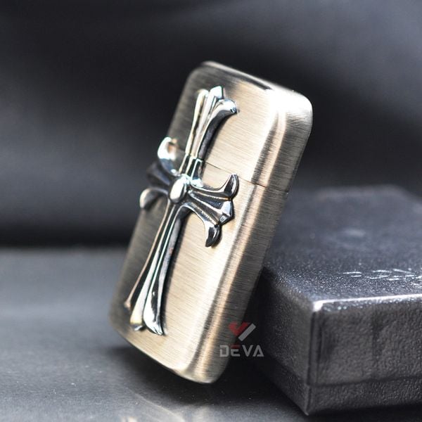 Bật Lửa Ronson Ốp Emblem Cây Thánh Giá R12