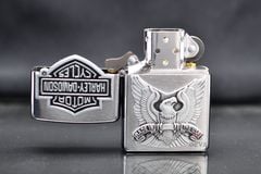 Bật Zippo Mỹ chính hãng ốp Emblem Harley Davidson Z94