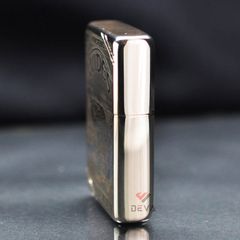 Zippo Bạc Khối Chặt Góc Khắc Chủ Đề Camel BK77