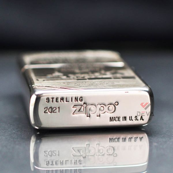 Zippo Bạc Khối Chặt Góc Khắc Chủ Đề Camel BK77