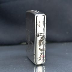 Zippo Bạc Khối Khắc Đàn Ngựa Mã Đáo Thành Công BK10