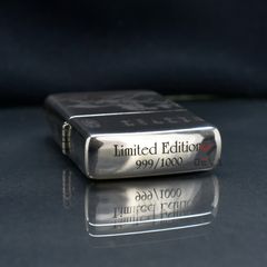 Zippo Bạc Khối Khắc Đàn Ngựa Mã Đáo Thành Công BK10