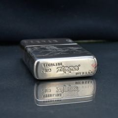 Zippo Bạc Khối Khắc Đàn Ngựa Mã Đáo Thành Công BK10