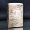 Zippo Bạc Khối Khắc Hình Phượng Hoàng Hồi Sinh BK22
