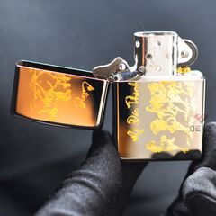 Zippo Sơn Khắc Chủ Đề Mã Đáo Thành Công Mạ Vàng ZK98