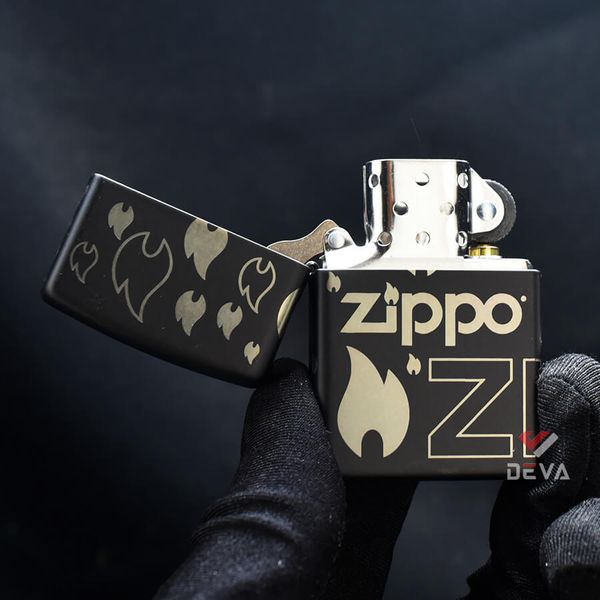 Zippo Mẫu Thiết Kế Ngọn Lửa Biểu Tượng Zippo Design Z46