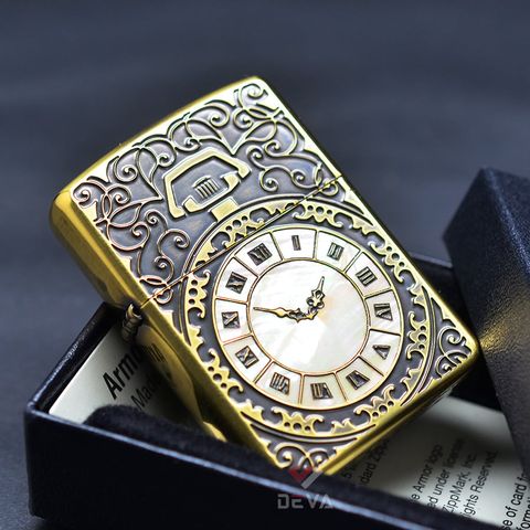 Mẫu Zippo Armor đồng hồ khảm trai ZN38