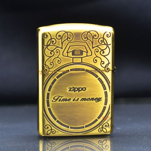 Mẫu Zippo Armor đồng hồ khảm trai ZN38