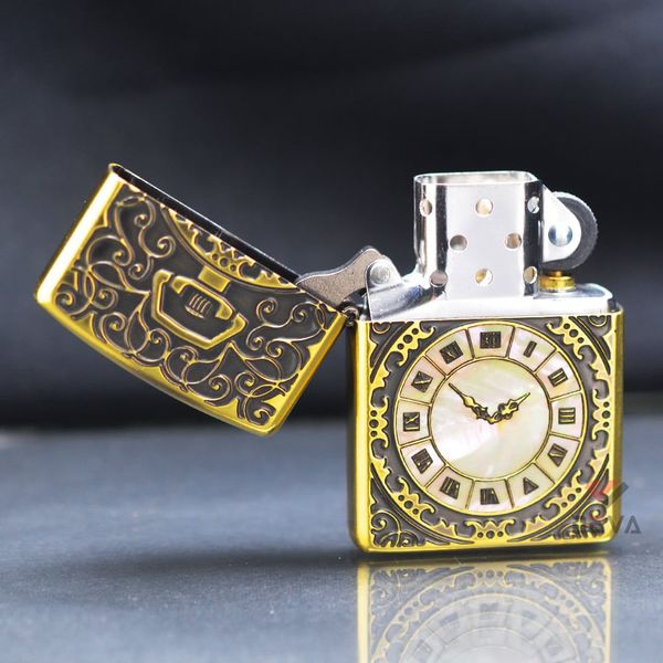 Mẫu Zippo Armor đồng hồ khảm trai ZN38