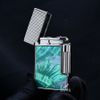Bật lửa xăng đá Zorro khảm trai nắp vân kim cương nhỏ Z612-206