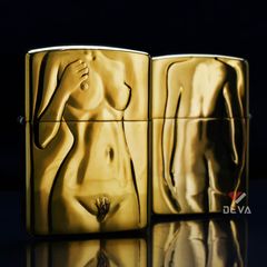 Zippo Armor Khắc Hình Cô Gái Khỏa Thân Nghệ Thuật ZN212