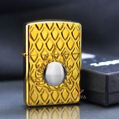 Zippo Armor Mạ Titanium Vàng Vảy Rồng Hỏa Long Châu ZN87