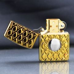 Zippo Armor Mạ Titanium Vàng Vảy Rồng Hỏa Long Châu ZN87