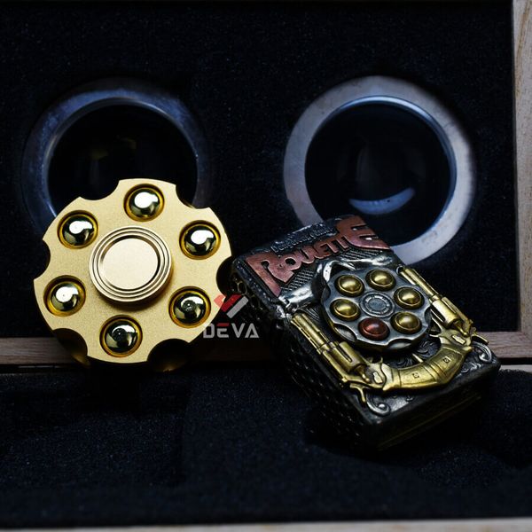 Set Zippo Cò Quay Nga Russian Roulette And Fidget Spinner ZN88