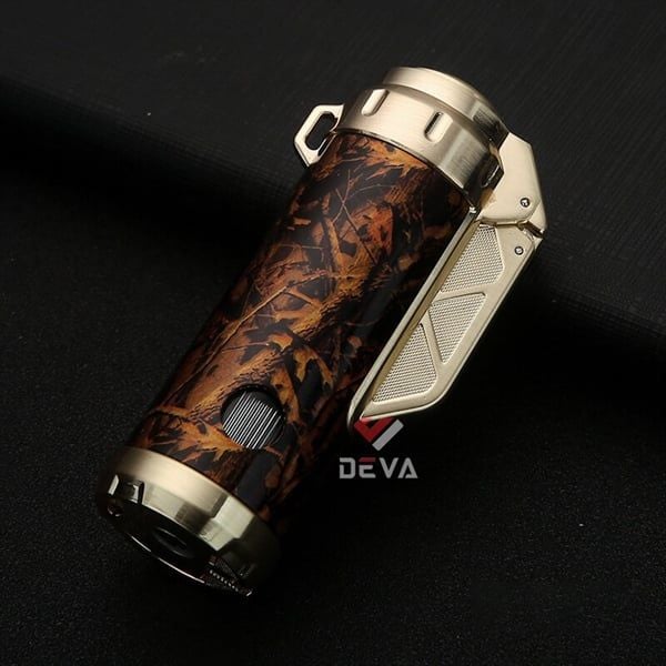 Bật lửa Honest khò 3 tia nắp mở tự động kèm đục Cigar BCZ835