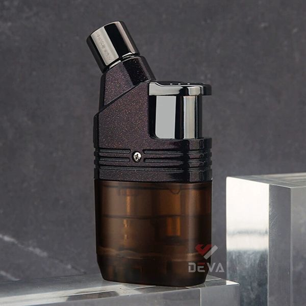 Bật lửa Honest khò 1 tia lửa chéo bình gas trong suốt BCZ 799