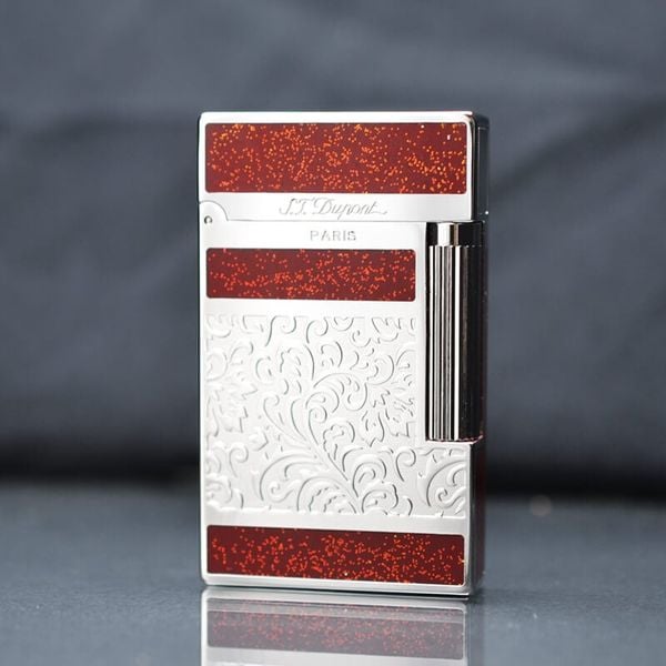 Bật lửa Dupont hoa văn bạc D46