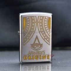 Zippo Satin Khắc Chủ Đề Game Assasin's Creed Origins Z312