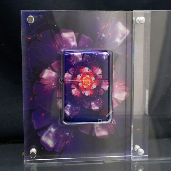 Zippo Hộp Mica Sơn Chủ Đề Nhất Niệm Hoa Khai ZN130