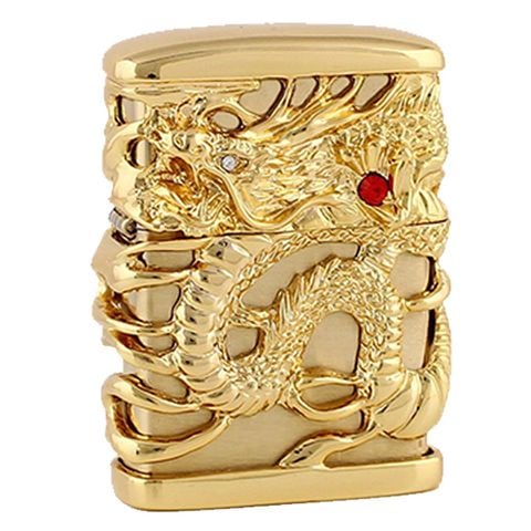 Zippo ốp Emblem hình rồng vàng ZD26