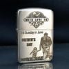 Zippo Bạc Khối Tái bản 1941 Khắc Chủ Đề Cha Con Father's Day BK23