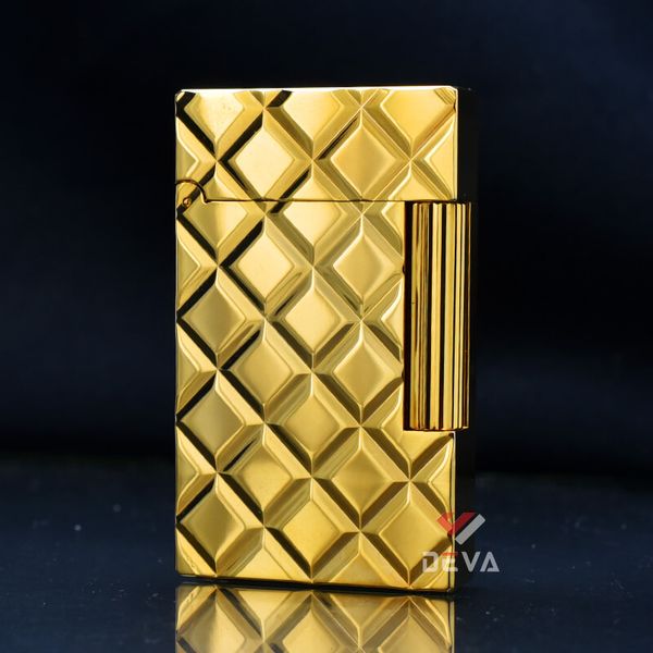 Bật lửa ST Dupont Hồng Kông Vân 3D Kim Cương Vuông Chéo D71