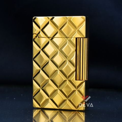 Tìm mua ở đâu bật lửa ST Dupont Hồng Kông Vân 3D Kim Cương Vuông Chéo