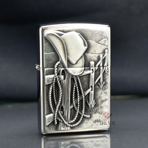 Bật lửa Zippo Mỹ mũ cao bồi resting cowboy Z101
