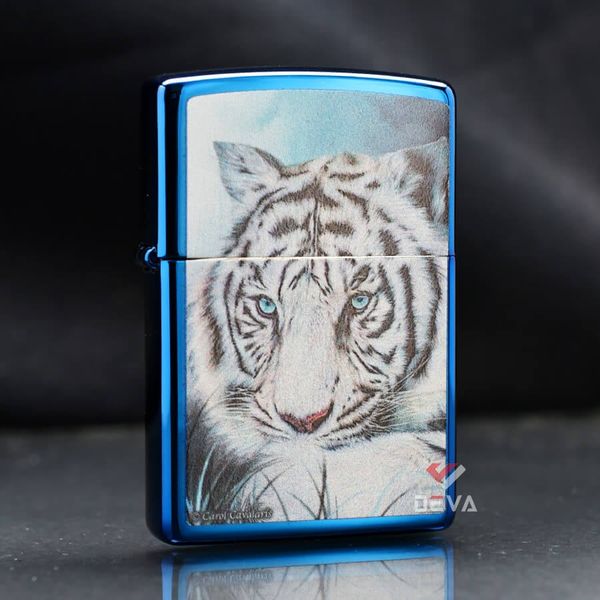 Zippo Tác Phẩm Bạch Hổ Của Carol Cavalaris Z107