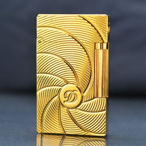 Bật Lửa ST Dupont Hồng Kông Vân Ngang Kẻ Đường Xoắn Ốc D127