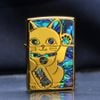 Zippo Khảm Trai Mèo Thần Tài May Mắn Maneki-Neko ZN149