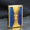 Zippo Đồng Cháy Khắc Nổi Vòng Xoáy Logo Zippo ZN305