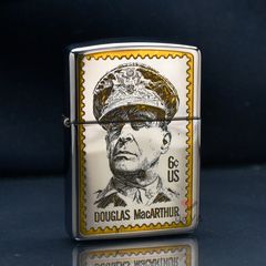 Zippo Armor Khắc Con Tem In Tướng Mỹ Douglas MacArthur ZN164