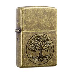 Zippo Đồng Bụi Khắc Cây Cuộc Đời Tree Of Life Z315