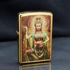 Zippo In Hình Vị Nữ Thần Tay Cầm Sen ZN273