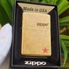 Zippo màu đồng nhám ngôi sao ở góc ZK86
