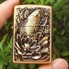 Zippo hoa văn hình cá ZN185