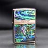 Zippo Viền Bạc Hoa Văn Khảm Trai ZN195