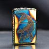 Zippo Armor Màu Đồng Cháy Khắc Chìm Cá Chép May Mắn ZN211