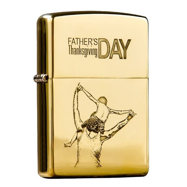 Bật lửa zippo cha con giới hạn khắc ăn mòn Father's day  Z129