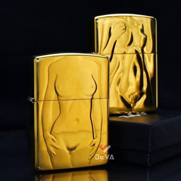 Zippo Armor Khắc Hình Cô Gái Khỏa Thân Nghệ Thuật ZN212