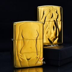 Zippo Armor Khắc Hình Cô Gái Khỏa Thân Nghệ Thuật ZN212