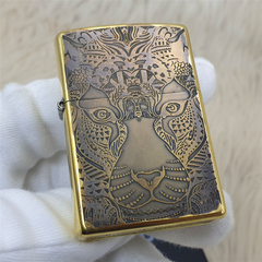 Zippo Khắc Sâu Hổ Phong Thủy ZN213