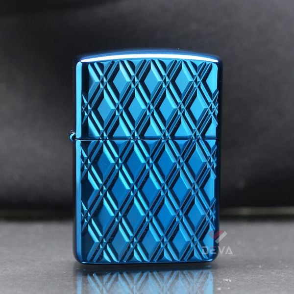 Zippo Armor Xanh Vân Kim Cương 3D Blue Diamonds Design Z332