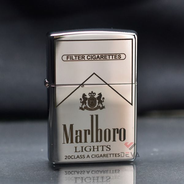 Zippo Mạ Chrome Khắc Chủ Đề Marlboro ZK99