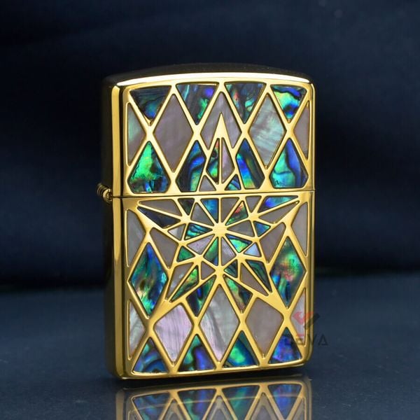 Zippo Armor Khảm Trai Biểu Tượng Ngôi Sao ZN226